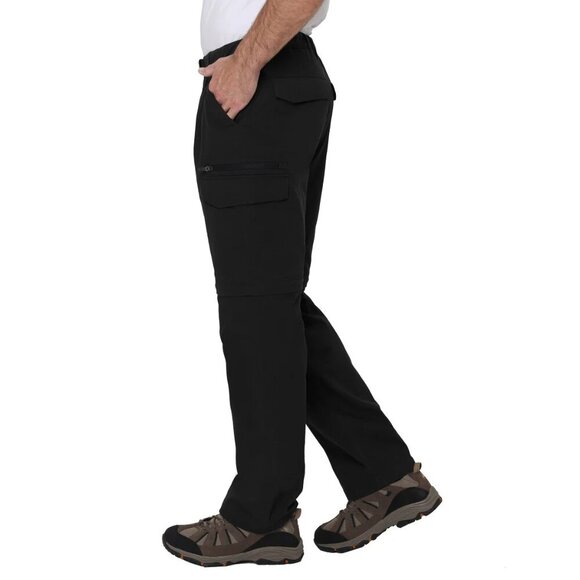 NWT - BC Clothing Men's Convertible Black Pant – Size XL x 30" - Picture 3 of 7